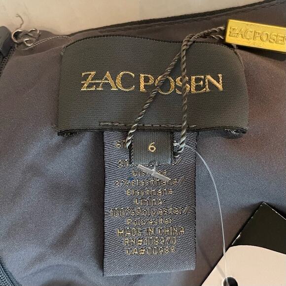 Zac Posen Women's Pewter Gray Quiet Luxury Designer Brand Dress NWT Size 6 - Picture 8 of 13